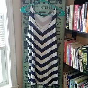 Navy striped tank top